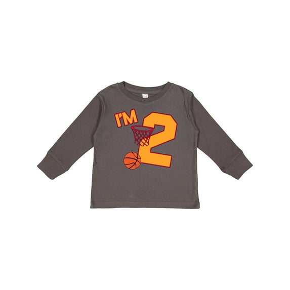 Inktastic Im Two Second Birthday Basketball Boys or Girls Long Sleeve Toddler T-Shirt