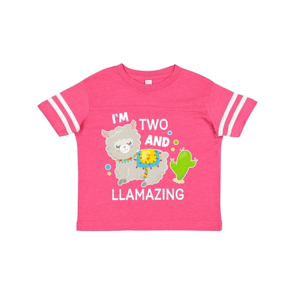 Inktastic Im Two and Llamazing with Llama and Cactus Boys or Girls Toddler T-Shirt