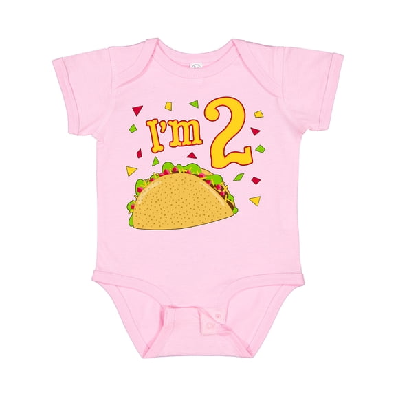 Inktastic Im Two- taco birthday party Boys or Girls Baby Bodysuit
