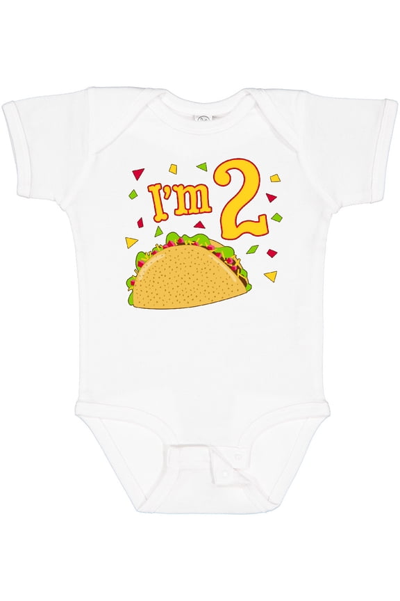 Im Two- taco birthday party Boys or Girls Baby Bodysuit