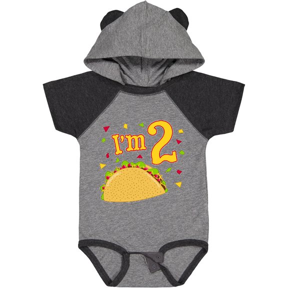 Inktastic Im Two- taco birthday party Boys or Girls Baby Bodysuit