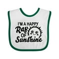 thumbnail image 1 of Inktastic Im a Happy Ray of Sunshine with Happy Sun Boys or Girls Baby Bib, 1 of 4