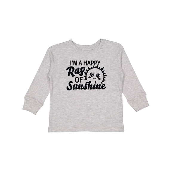 Inktastic Im a Happy Ray of Sunshine with Happy Sun Boys or Girls Long Sleeve Toddler T-Shirt
