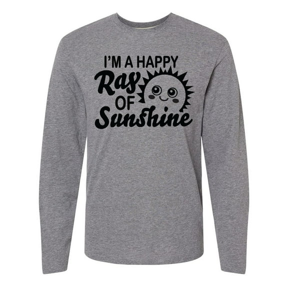 Inktastic Im a Happy Ray of Sunshine with Happy Sun Long Sleeve T-Shirt