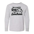 thumbnail image 1 of Inktastic Im a Happy Ray of Sunshine with Happy Sun Long Sleeve Youth T-Shirt, 1 of 5