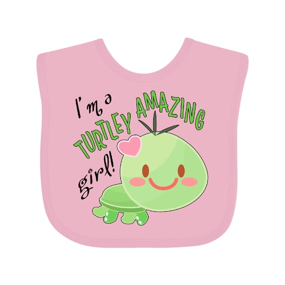 Inktastic Im a Turtle-ly Amazing Girl Cute Turtle Girls Baby Bib