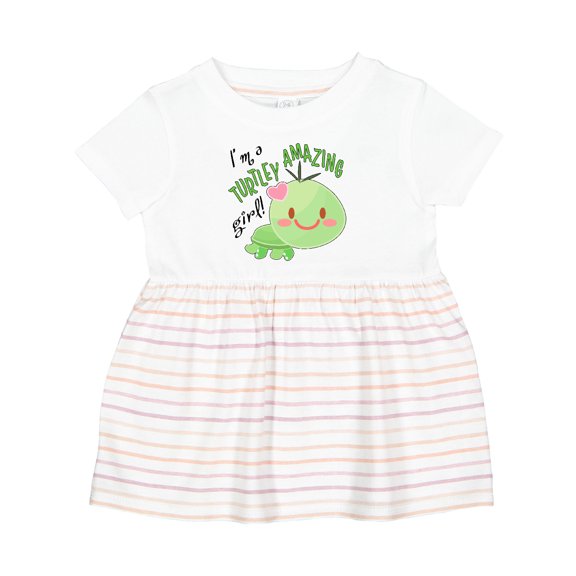 Inktastic Im a Turtle-ly Amazing Girl- Cute Turtle Girls Baby Dress