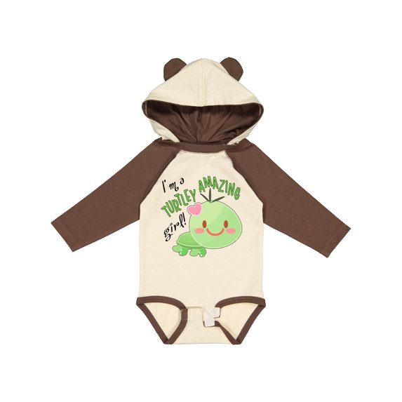 Inktastic Im a Turtle-ly Amazing Girl- Cute Turtle Girls Long Sleeve Baby Bodysuit