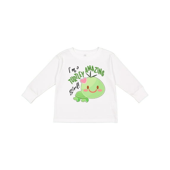 Inktastic Im a Turtle-ly Amazing Girl- cute turtle Girls Long Sleeve Toddler T-Shirt