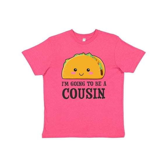 Inktastic Im going to be a Cousin with Taco Illustration Youth T-Shirt