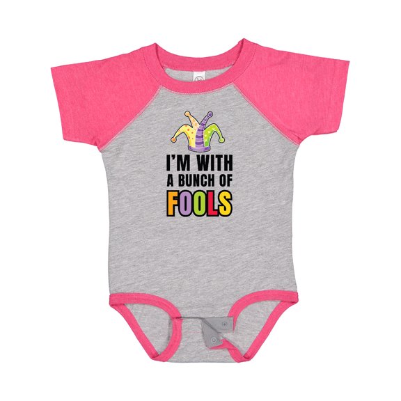 Inktastic I'm with a Bunch of Fools with Jester Hat April Fools Day Boys or Girls Baby Bodysuit