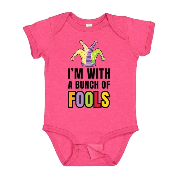 Inktastic I'm with a Bunch of Fools with Jester Hat April Fools Day Boys or Girls Baby Bodysuit