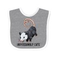 thumbnail image 1 of Inktastic Impossumbly Cute Possum Pun Boys or Girls Baby Bib, 1 of 4