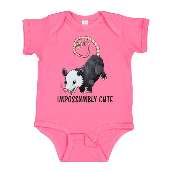 Inktastic Impossumbly Cute Possum Pun Boys or Girls Baby Bodysuit