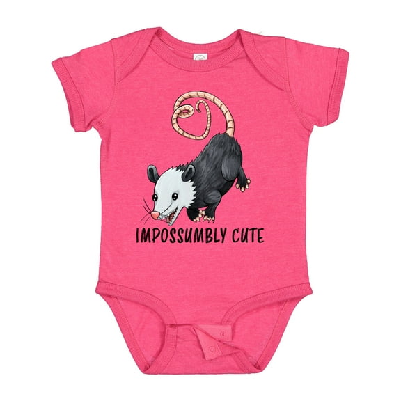 Inktastic Impossumbly Cute Possum Pun Boys or Girls Baby Bodysuit