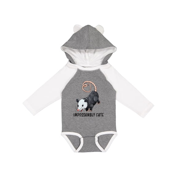 Inktastic Impossumbly Cute Possum Pun Boys or Girls Long Sleeve Baby Bodysuit