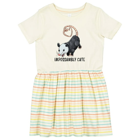 Inktastic Impossumbly Cute Possum Pun Girls Toddler Dress