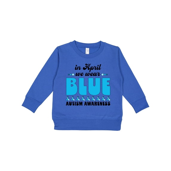 Inktastic In April We Wear Blue-autism Awareness Toddler Sweatshirt