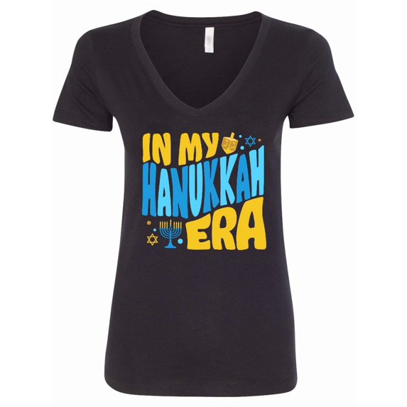 Inktastic In My Hanukkah Era Women's V-Neck T-Shirt