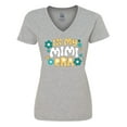 thumbnail image 1 of Inktastic In My Mimi Era Retro with Flowers Women's V-Neck T-Shirt, 1 of 5