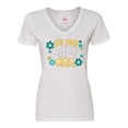 thumbnail image 1 of Inktastic In My Mimi Era Retro with Flowers Women's V-Neck T-Shirt, 1 of 5