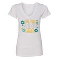 thumbnail image 1 of Inktastic In My Mimi Era Retro with Flowers Women's V-Neck T-Shirt, 1 of 5