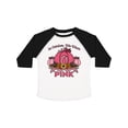 thumbnail image 1 of Inktastic In October We Wear Pink with Ribbon and Pink Pumpkins Boys or Girls Toddler T-Shirt, 1 of 5