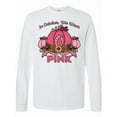 thumbnail image 1 of Inktastic In October We Wear Pink with Ribbon and Pink Pumpkins Long Sleeve T-Shirt, 1 of 5