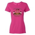 thumbnail image 1 of Inktastic In October We Wear Pink with Ribbon and Pink Pumpkins Women's T-Shirt, 1 of 5