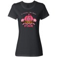 thumbnail image 1 of Inktastic In October We Wear Pink with Ribbon and Pink Pumpkins Women's T-Shirt, 1 of 5