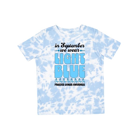 Inktastic In September We Wear Light Blue Prostate Cancer Awareness Boys or Girls Toddler T-Shirt
