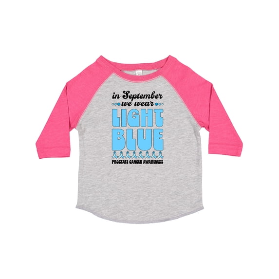 Inktastic In September We Wear Light Blue Prostate Cancer Awareness Boys or Girls Toddler T-Shirt