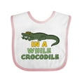 thumbnail image 1 of Inktastic In a While Crocodile with Cool Green Crock in Sunglasses Boys or Girls Baby Bib, 1 of 4