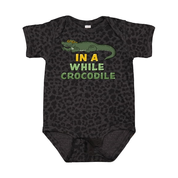 Inktastic In a While Crocodile with Cool Green Crock in Sunglasses Boys or Girls Baby Bodysuit