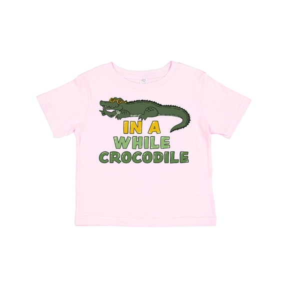 Inktastic In a While Crocodile with Cool Green Crock in Sunglasses Boys or Girls Toddler T-Shirt