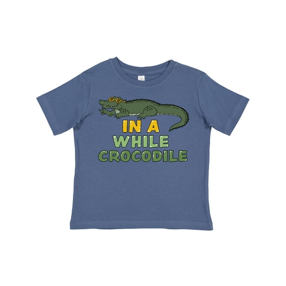 Inktastic In a While Crocodile with Cool Green Crock in Sunglasses Boys or Girls Toddler T-Shirt