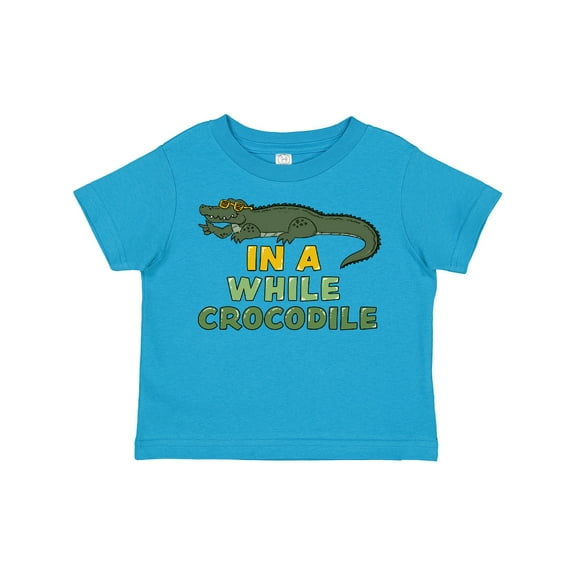 Inktastic In a While Crocodile with Cool Green Crock in Sunglasses Boys or Girls Toddler T-Shirt