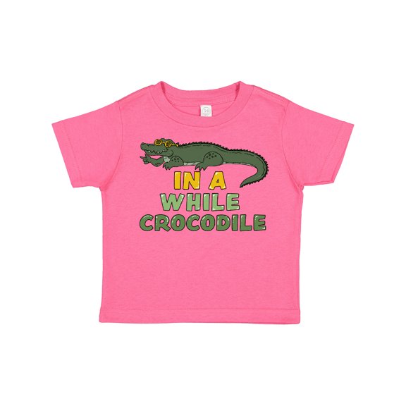 Inktastic In a While Crocodile with Cool Green Crock in Sunglasses Boys or Girls Toddler T-Shirt