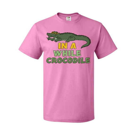 Inktastic In a While Crocodile with Cool Green Crock in Sunglasses T-Shirt