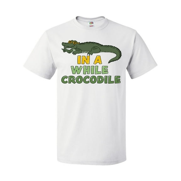 Inktastic In a While Crocodile with Cool Green Crock in Sunglasses T-Shirt