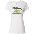 thumbnail image 1 of Inktastic In a While Crocodile with Cool Green Crock in Sunglasses Women's T-Shirt, 1 of 5
