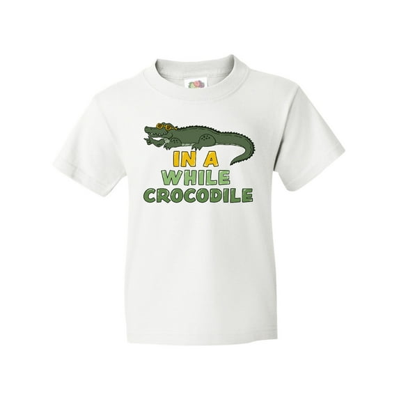 Inktastic In a While Crocodile with Cool Green Crock in Sunglasses Youth T-Shirt