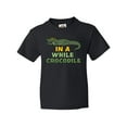 thumbnail image 1 of Inktastic In a While Crocodile with Cool Green Crock in Sunglasses Youth T-Shirt, 1 of 5