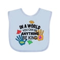 thumbnail image 1 of Inktastic In a World You Can Be Anything Be Kind Autism Awareness Boys or Girls Baby Bib, 1 of 4