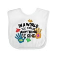 thumbnail image 1 of Inktastic In a World You Can Be Anything Be Kind Autism Awareness Boys or Girls Baby Bib, 1 of 4