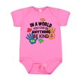 thumbnail image 1 of Inktastic In a World You Can Be Anything Be Kind Autism Awareness Boys or Girls Baby Bodysuit, 1 of 5