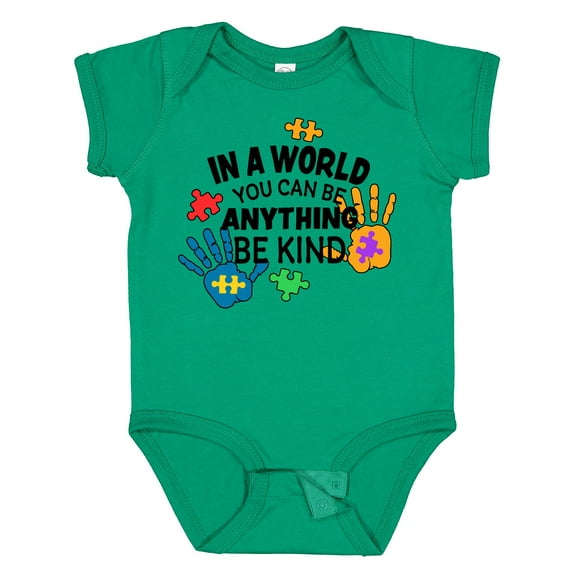 Inktastic In a World You Can Be Anything Be Kind Autism Awareness Boys or Girls Baby Bodysuit