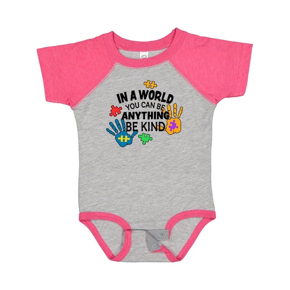 Inktastic In a World You Can Be Anything Be Kind Autism Awareness Boys or Girls Baby Bodysuit