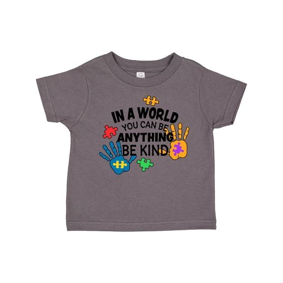 Inktastic In a World You Can Be Anything Be Kind Autism Awareness Boys or Girls Toddler T-Shirt