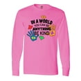 thumbnail image 1 of Inktastic In a World You Can Be Anything Be Kind Autism Awareness Long Sleeve T-Shirt, 1 of 5